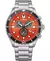 Reloj Citizen AT2560-84X Hombre Eco Drive Cronógrafo Malla Plateado Bisel Negro Fondo Rojo - comprar online
