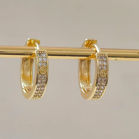 ARGOLA G INSPIRAÇÃO CARTIER | SEMIJOIA EM OURO 18K