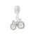 BERLOQUE BANHADO A PRATA BICICLETA STRASS