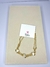 Pulseira folheado placa vazado dourado