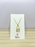 Colar cadeado strass dourado