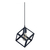 Lampara Colgante Cubo Negra Industrial 1 Luz E27 Ferrolux - comprar online