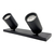 Spot Aplique 2 Luces Led Dicroica Aluminio Negro Lucciola - comprar online