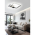 Plafon Triple Cuadrado Decorativo 42w Led Calida Texas Db en internet