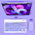 Teclado Sem Fio Bluetooth Recarregável Com Mouse - ROXO na internet