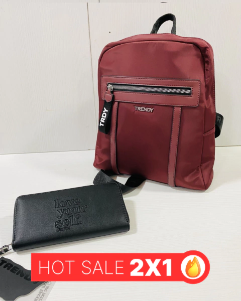 Mochila Trendy + billetera de regalo