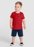 Conjunto Camiseta Meia Malha / Bermuda Moletinho Canelado/TAM: 3/MASCULINO
