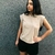 Blusa Tshirt  Bege de Coração 