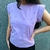 Blusa Tshirt Roxo de Coração 
