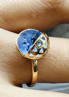 Anillo Xuping Talle 18 - Doble baño de Oro - Vellier