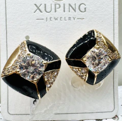 Aritos - Calidad premium XUPING - Doble enchapado de oro 18klt