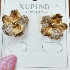 Aritos - Calidad premium XUPING - Doble enchapado de oro 18klt