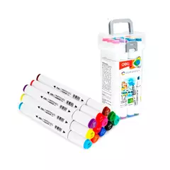 MARCADORES DOBLE PUNTA DELI X12 - comprar online