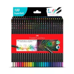 LÁPICES FABER CASTELL BOX SUPERSOFT X100 - comprar online