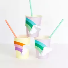 Vasos polipapel arcoiris