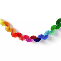 Guirnalda abanicos multicolor - comprar online