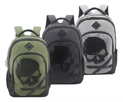 MOCHILA CALAVERA GRIS LSYD URBANA 18" - comprar online
