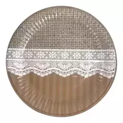 Platos polipapel encaje x6