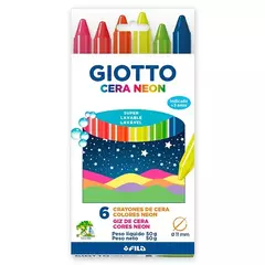 GIOTTO CERA NEON 6 UNIDADES