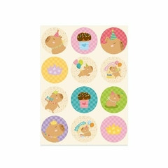 plancha de stickers capibara