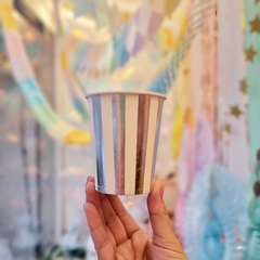Vaso Rayas Metalizado