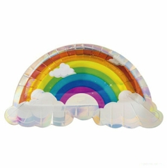 PLATO CON FORMA DE ARCOIRIS X6
