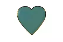 Imagen de Plato Corazón C/Borde Dorado