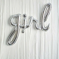 GLOBO METALIZADO FRASE "GIRL"