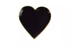 Plato Corazón C/Borde Dorado - tienda online