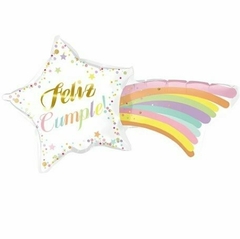 GLOBO FELIZ CUMPLE RAINBOW STAR - comprar online