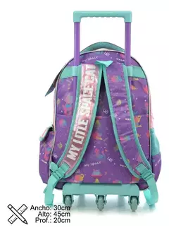 Imagen de MOCHILA CON CARRO GATITO 18" PHI PHI