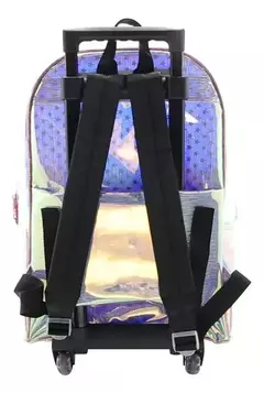 MOCHILA CON CARRO CRESKO HOLOGRÁFICA 18" en internet