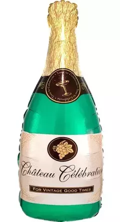 Globo Metalizado de Botella de Champagne