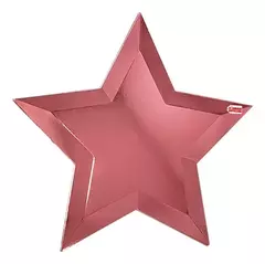 Plato estrella metalizado x10 - comprar online