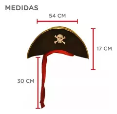 Gorro Pirata de Terciopelo Negro - comprar online