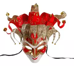 Mascara Veneziana Bufon Con Cascabeles