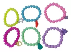 Pulsera Perlitas con Dije - 6 unidades