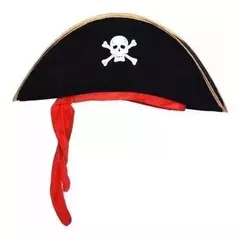 Gorro Pirata de Terciopelo Negro