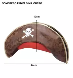 Gorro de Pirata Símil Cuero Marrón