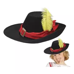 SOMBRERO MOSQUETERO NEGRO
