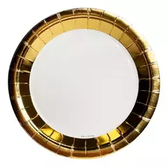 Plato C/ Borde Metalizado Chico - comprar online