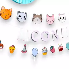 Guirnalda gatitos, globos y tortitas - comprar online