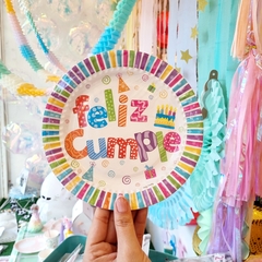 Plato de Polipapel Feliz Cumple - comprar online