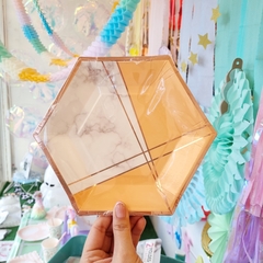 Plato Hexagonal Rosa Gold - comprar online