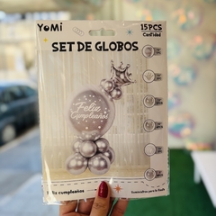 Set de Globos Feliz Cumpleaños 15 Piezas en internet