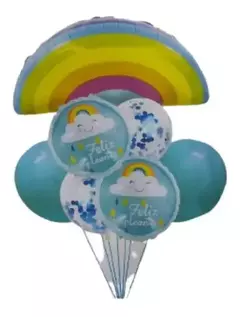 Set de globos Arcoiris y Nube Celeste - comprar online