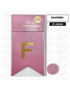Imagen de Banderin de Feliz Cumpleaños Holografico