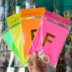 Banderin de Feliz Cumpleaños Fluo - comprar online