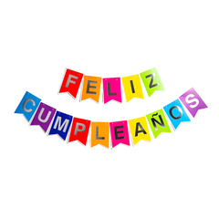 Banderin de Feliz Cumpleaños Multicolor - comprar online
