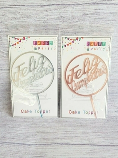 Topper de Feliz Cumpleaños Acrílico - comprar online